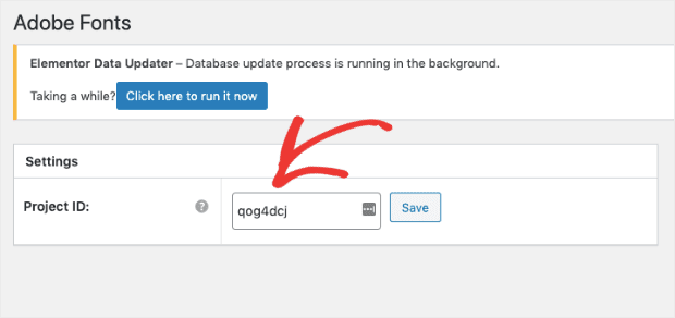 Project ID put into Adobe Fonts-min - OptinMonster Project ID put into Adobe Fonts min