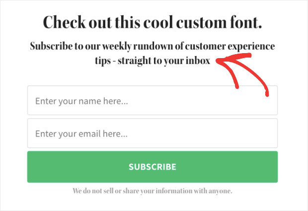 custom font not on website demo-min - OptinMonster custom font not on website demo