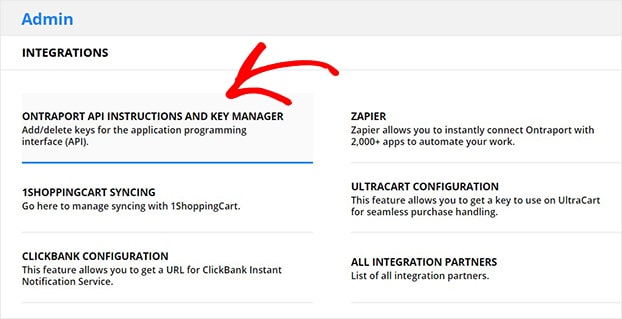 Ontraport API Instructions and Key Manager - OptinMonster Ontraport API Instructions and Key Manager
