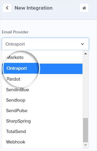 Ontraport dropdown in OptinMonster - OptinMonster Ontraport dropdown in OptinMonster