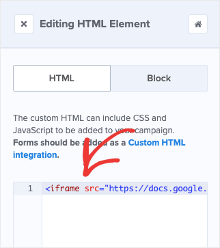 Add HTML to OptinMonster