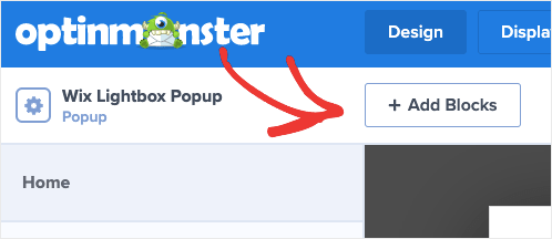 Add block to Wix Lightbox popup