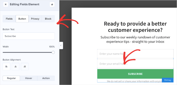 Edit Blocks in Basic Template