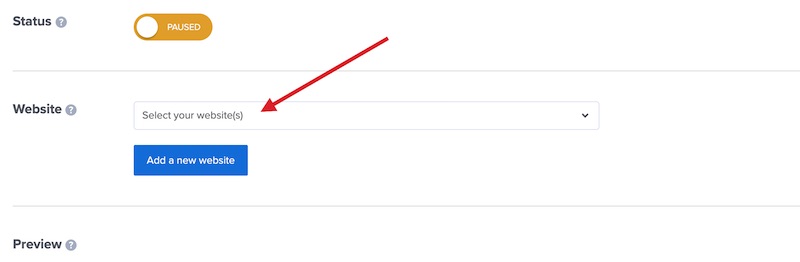 Website Publish Screen - OptinMonster