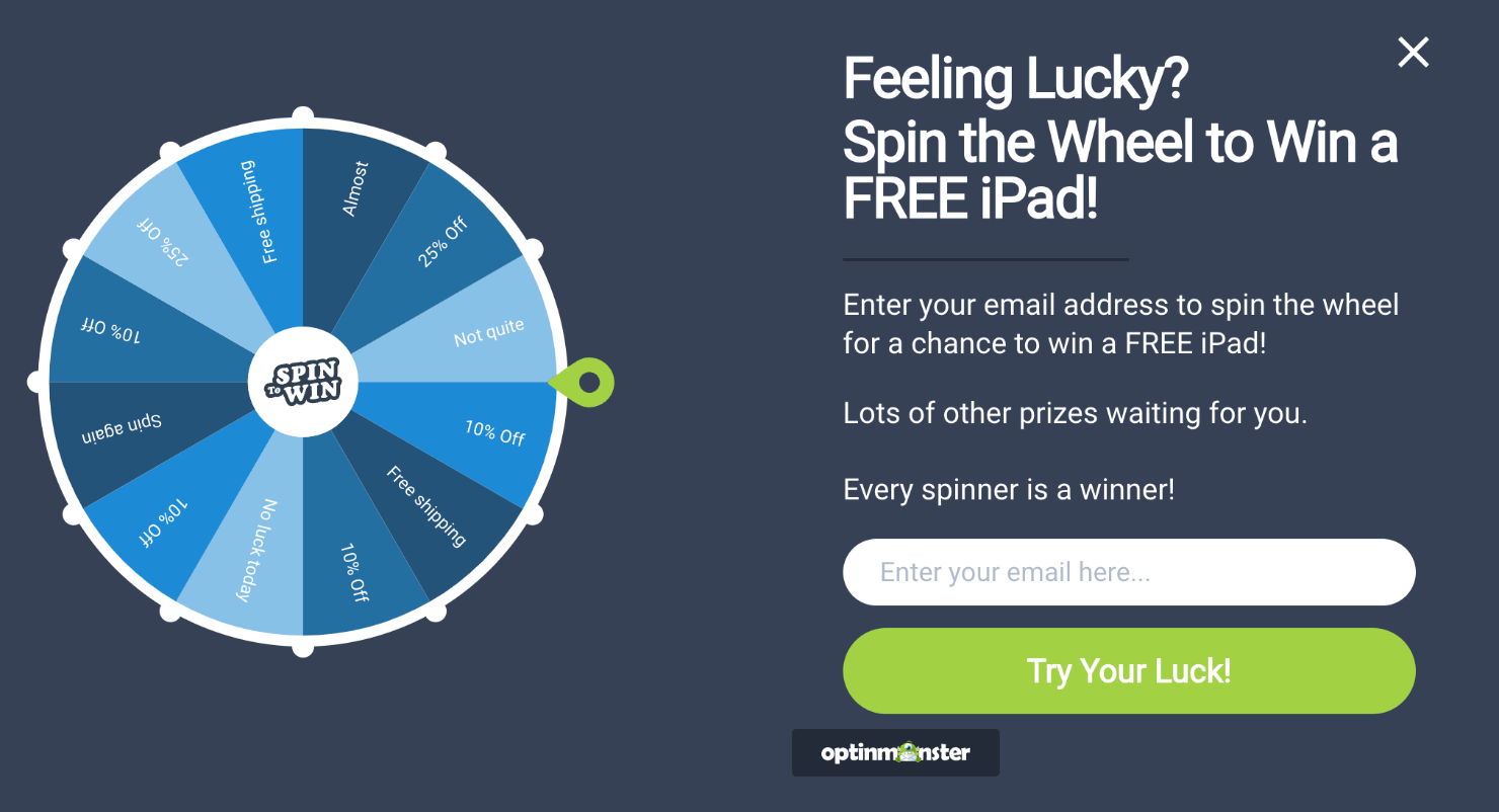 spin to win wheel