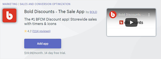 Bold Discounts shopify sale app_