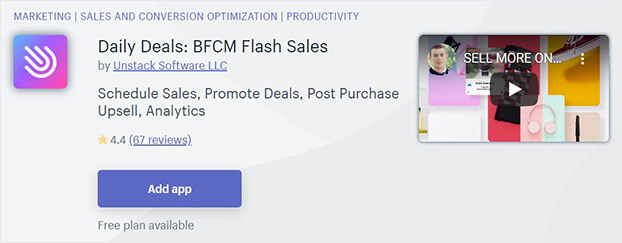 Daily Deals shopify flash sale app