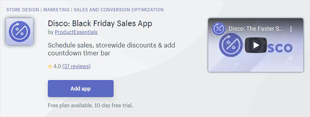 Disco Shopify Flash Sales App