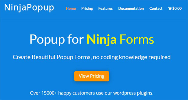 Ninja Popup list building plugin