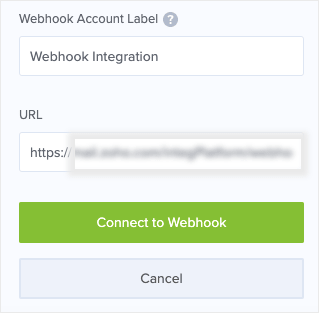 insert webhook URL