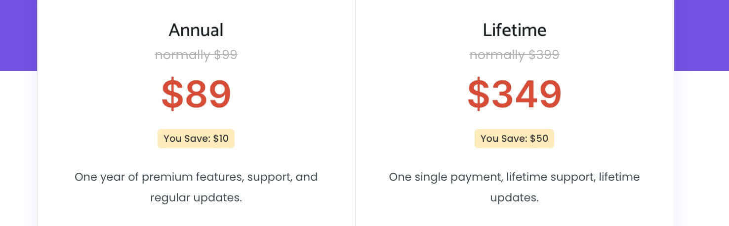 convert-pro-pricing - OptinMonster Screenshot of Convert Pro's pricing