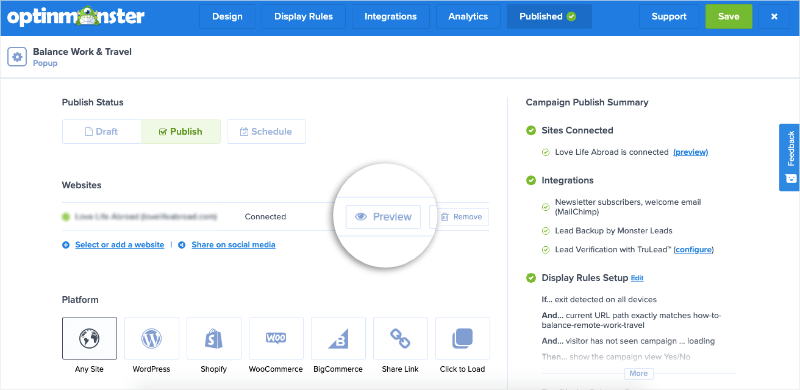 optinmonster preview button on the publish screen-min - OptinMonster optinmonster preview button on the publish screen