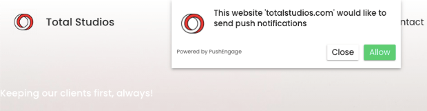 pushengage sample notification