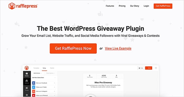 rafflepress giveaway plugin