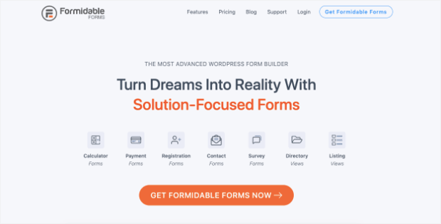 formidable forms homepage