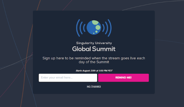 singularity signup form example