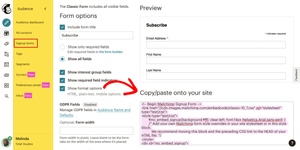 Sign up form Mailchimp embed code - OptinMonster Sign up form Mailchimp embed code