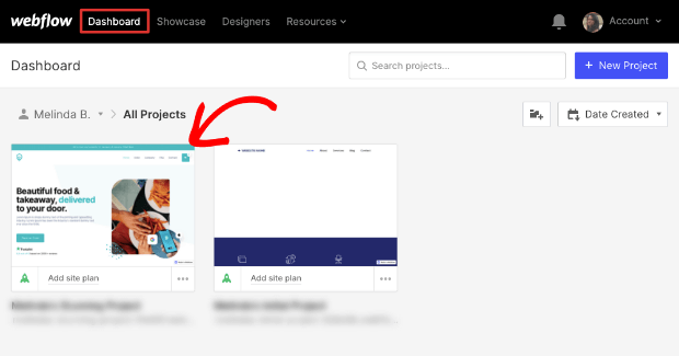 Webflow dashboard - OptinMonster Webflow dashboard
