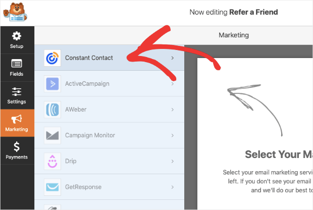 connect email provider - OptinMonster connect email provider