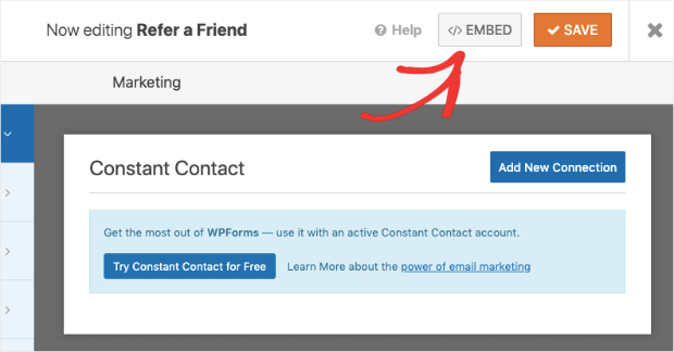 embed button - OptinMonster embed button