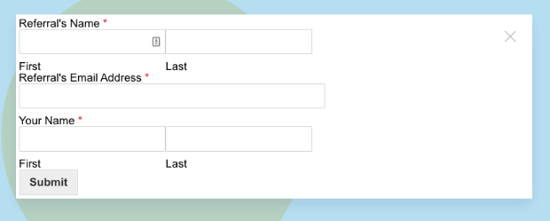 refer a friend popup form without js - OptinMonster refer a friend popup form without js