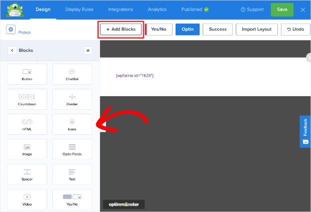 add blocks to optinmonster - OptinMonster add blocks to optinmonster