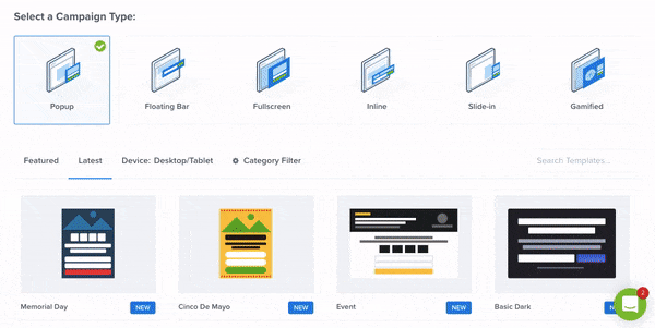 campaign types and templates