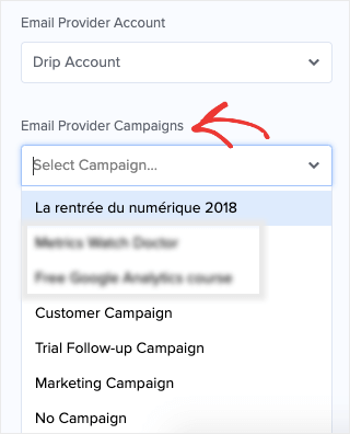 select email provider campaigns - OptinMonster select email provider campaigns