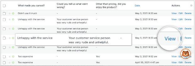 survey form entries in wpforms page - OptinMonster survey form entries in wpforms page