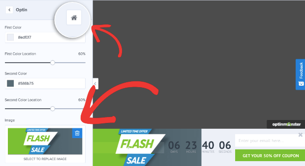 change background in flash floating