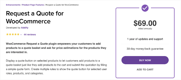 request a quote woocommerce