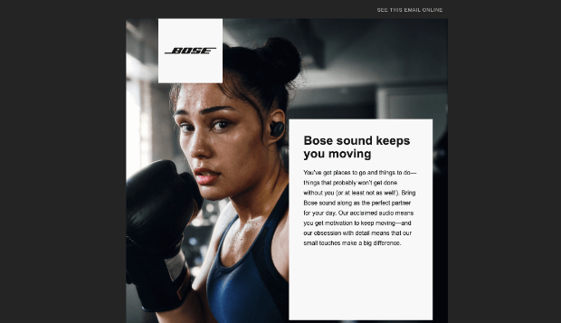 bose promotional email example