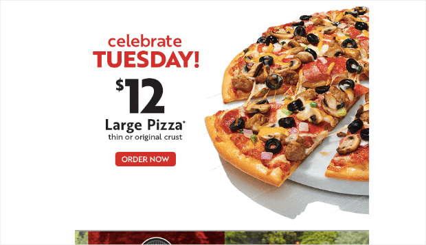 papa murpheys pizza promotional email