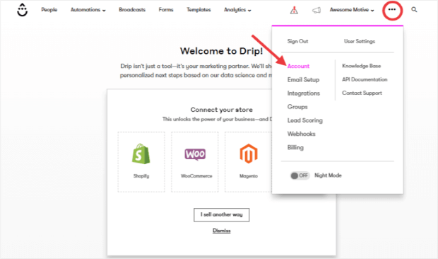 drip dashboard - OptinMonster drip dashboard