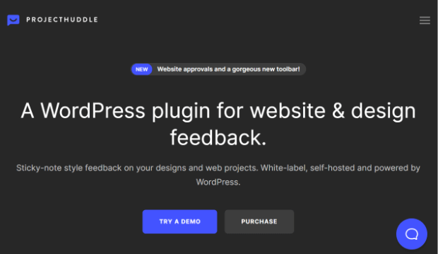 projecthuddle wordpress business plugin homepage