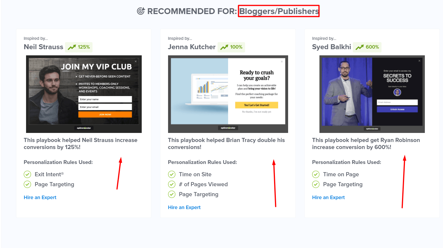 playbooks-recommended - OptinMonster