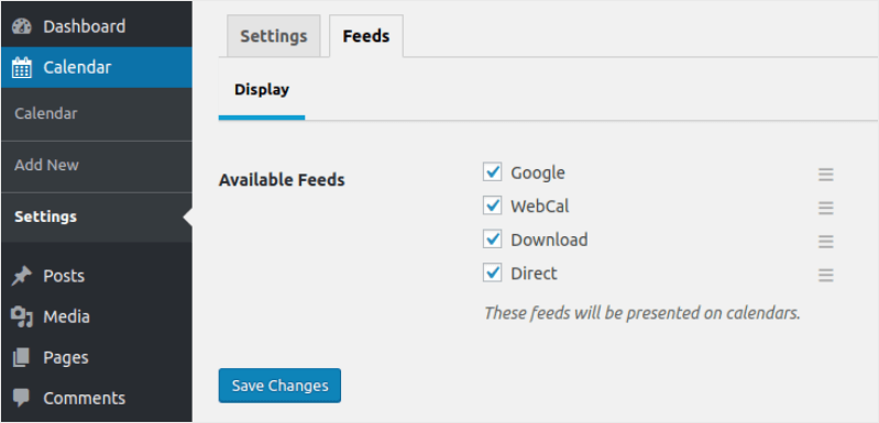 calendar feeds - OptinMonster calendar feeds