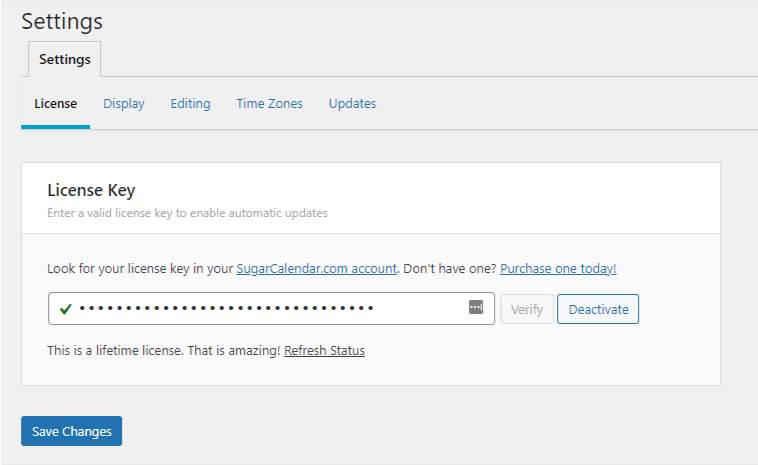 sugar calendar license - OptinMonster sugar calendar license