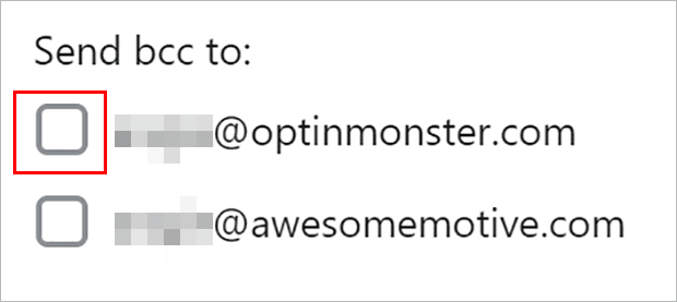 send-bcc - OptinMonster