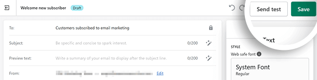 send-test-save - OptinMonster
