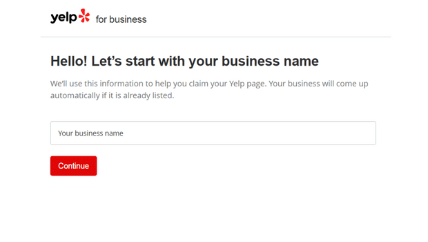 Yelp for Business example