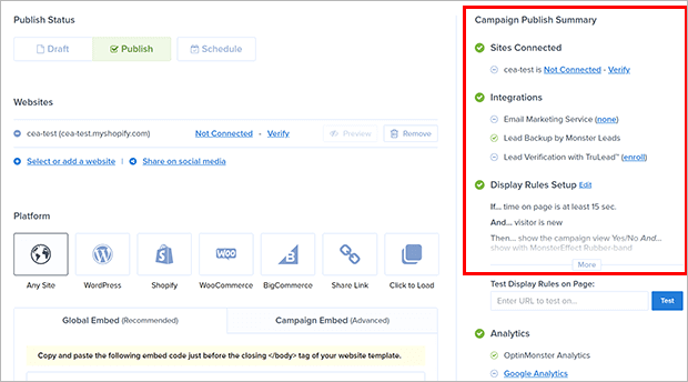campaign-publish-summary - OptinMonster