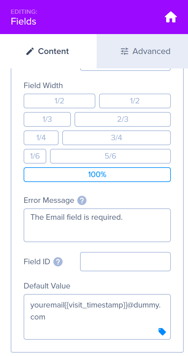 image showing how to add fake email