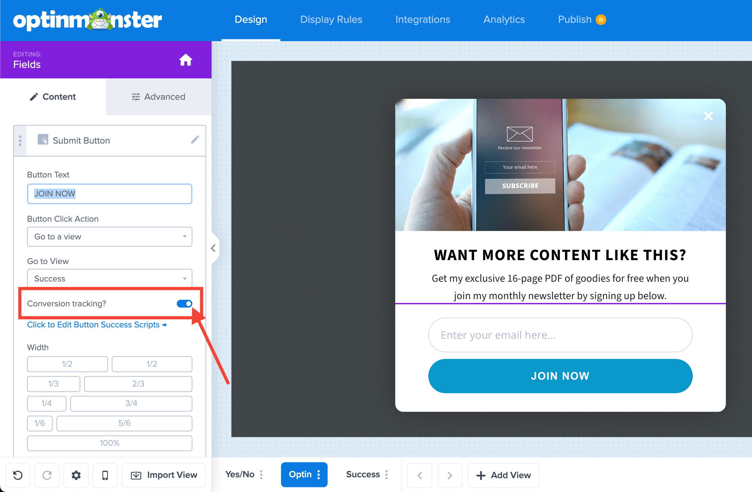 Enable Conversion Tracking