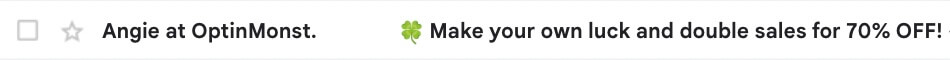 Email Subject line Example from Gmail