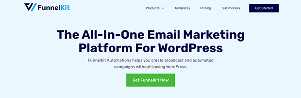 homepage of funnelkit WordPress crm plugin