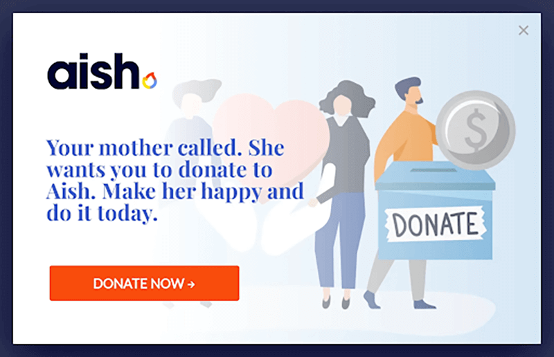 Aish.com fundraiser split test version B