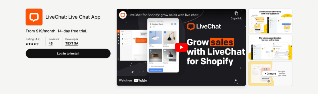 Best Shopify Apps - LiveChat