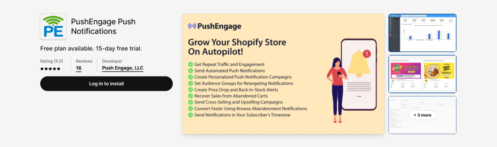 Best Shopify Apps - PushEngage