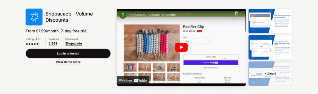 Best Shopify Apps - Shopacado Volume Discounts